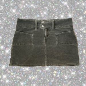 Y2k corduroy mini skirt